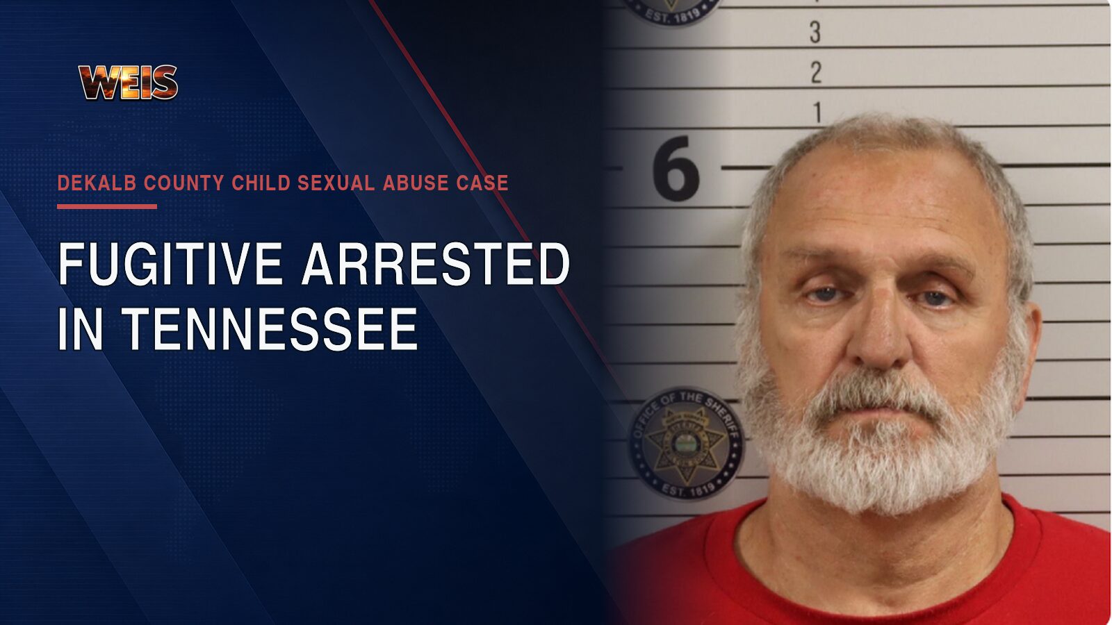Charles Wayne Hice mugshot with WEIS News header reporting his arrest in Tennessee