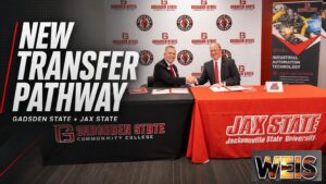 Gadsden State and Jax State presidents sign a transfer pathway agreement for technical degree graduates.
