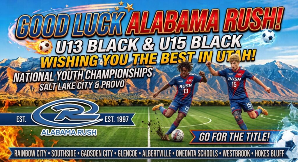 Alabama Rush teams from Rainbow City headed to the US Youth Soccer National Championships in Utah.