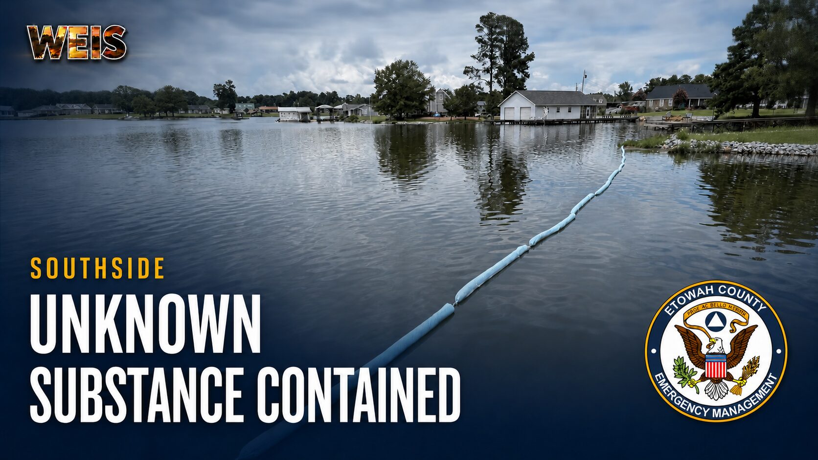 Etowah County EMA response to a Southside water spill near Broughton Springs