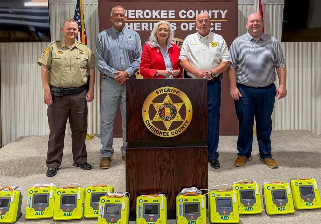 Cherokee County Sheriff’s Office announces 20 new AEDs for deputies and school resource officers