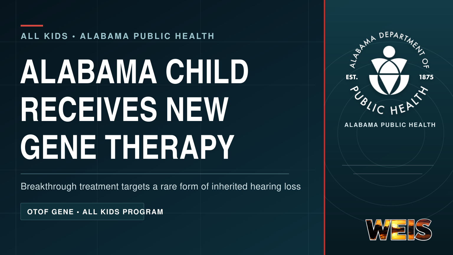 Alabama child receives gene therapy for rare inherited hearing loss through ALL Kids