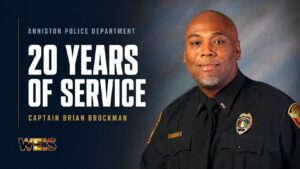 Anniston Police Captain Brian Brockman recognized for 20 years of service with the department