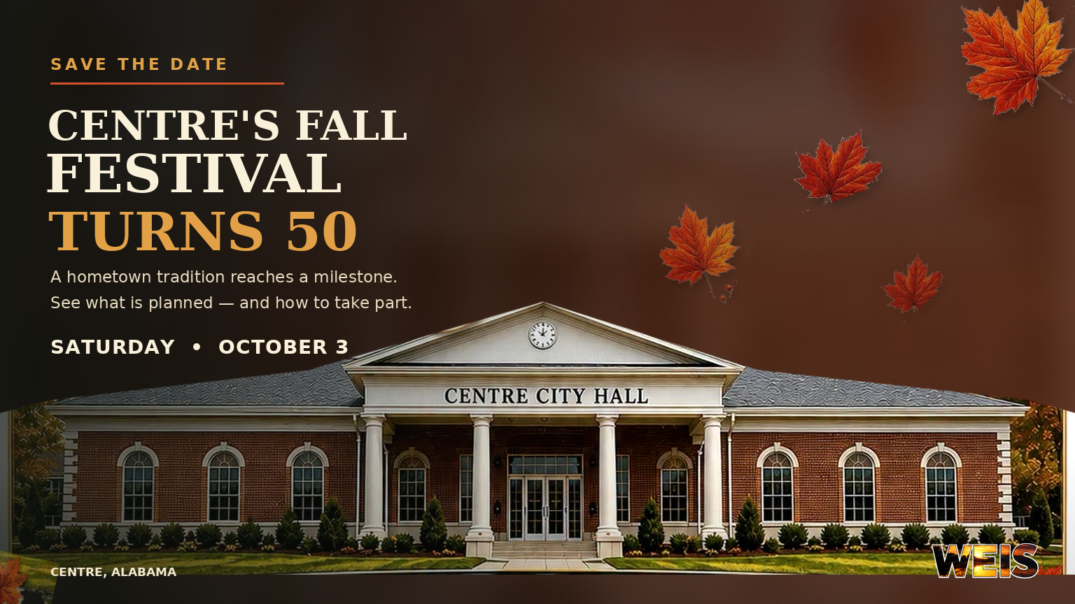 Centre Fall Festival turns 50 on October 3 at Centre City Hall