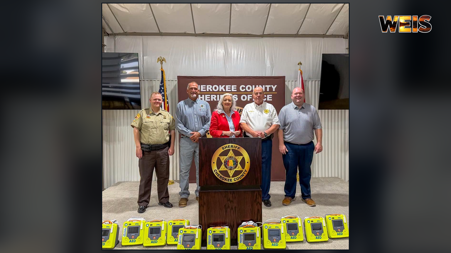 Cherokee County Sheriff’s Office announces 20 new AEDs for deputies and school resource officers