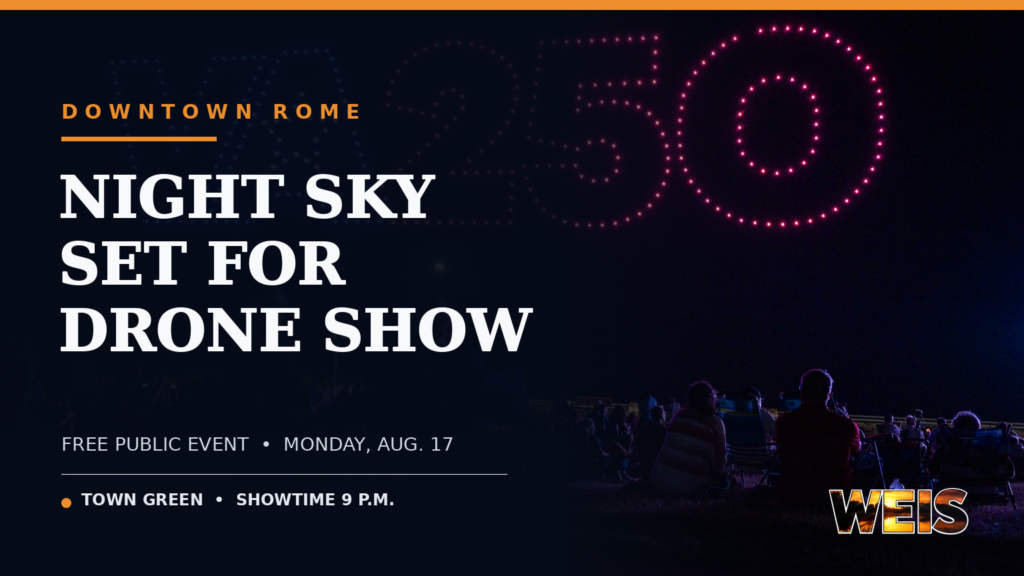 Downtown Rome drone show celebrating America’s 250th anniversary