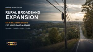 Northeast Alabama broadband grants totaling nearly $35.4 million for projects in Cherokee, Cleburne, DeKalb, and Etowah counties