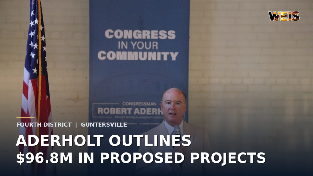 Rep. Robert Aderholt discusses Fourth District funding requests with municipal leaders in Guntersville.