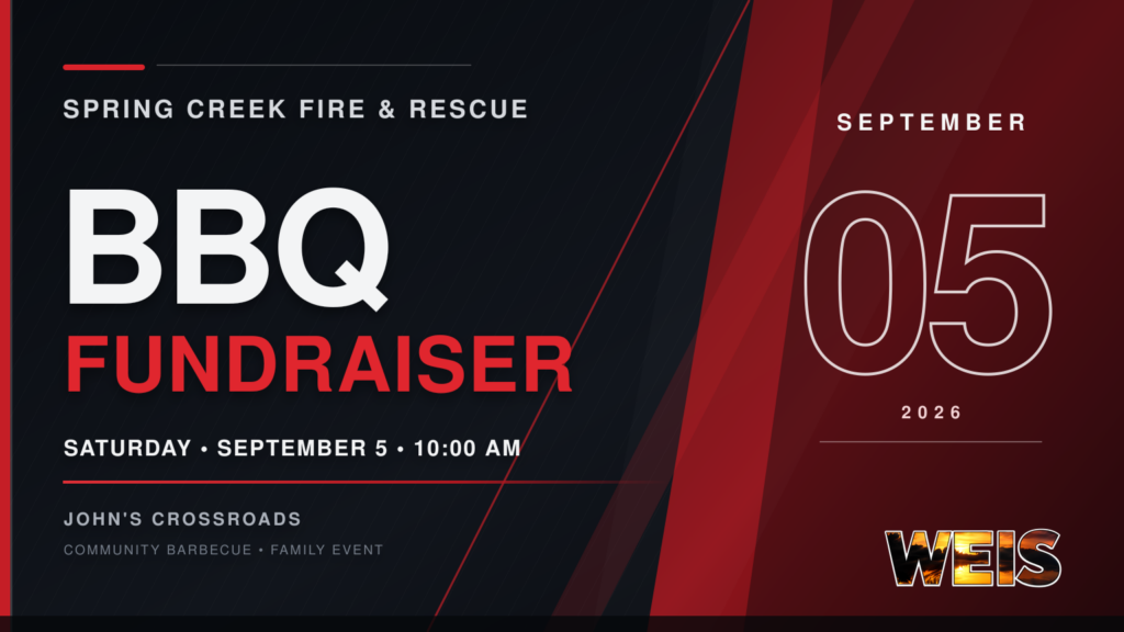Spring Creek Fire & Rescue BBQ fundraiser at John’s Crossroads