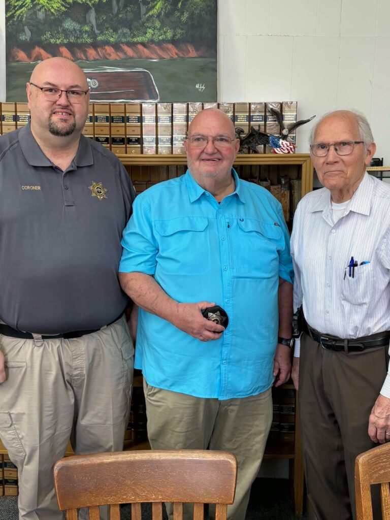 Greg Hawkins Chattooga County deputy coroner swearing-in ceremony