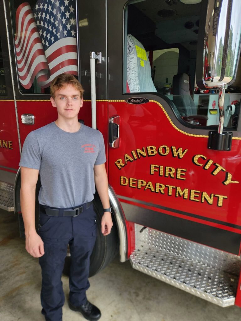 Rainbow City Firefighter Cole Neely earns aerial apparatus operations certification.