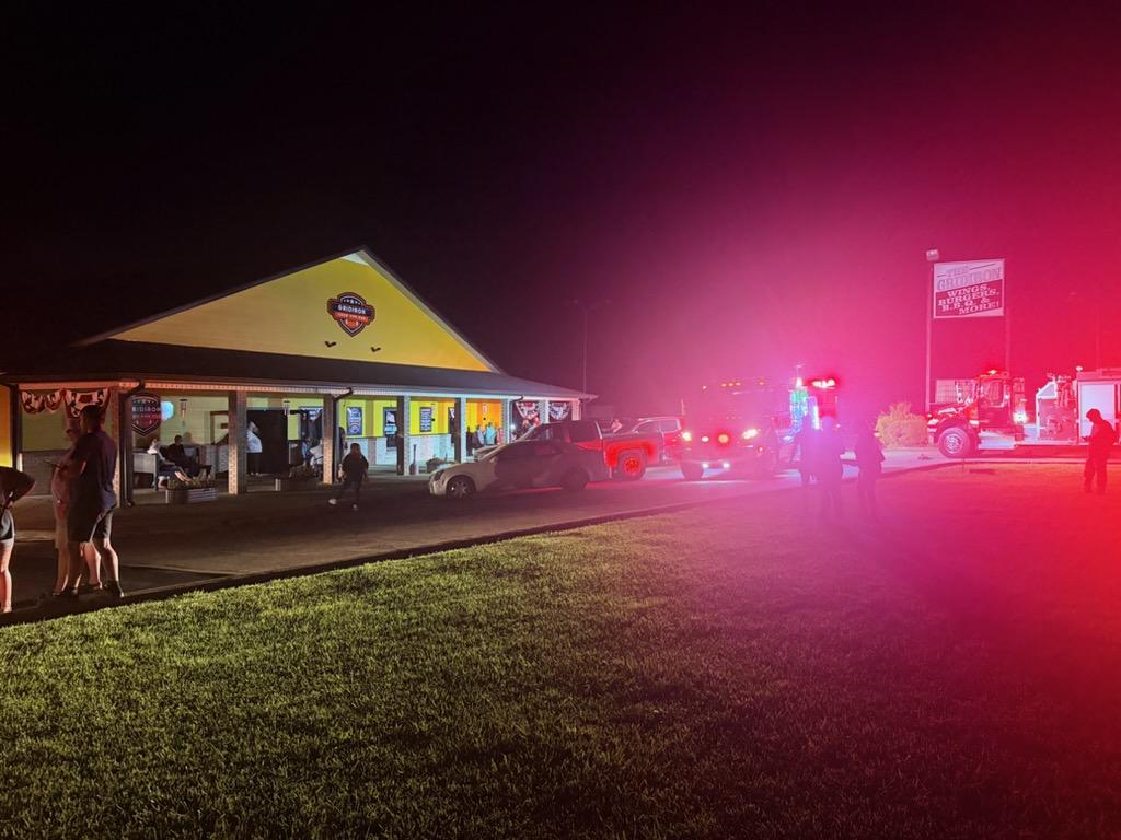 WEIS news header for The Gridiron evacuation during a Centre power outage after smoke appeared in the kitchen.