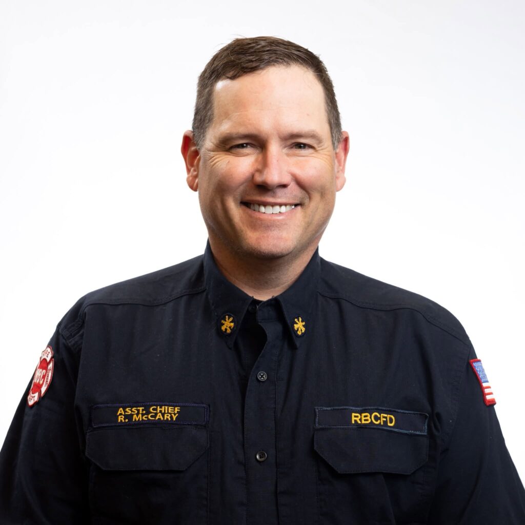Rainbow City Assistant Fire Chief Robert McCary following the completion of Electric Vehicle Response training through the Alabama Fire College.