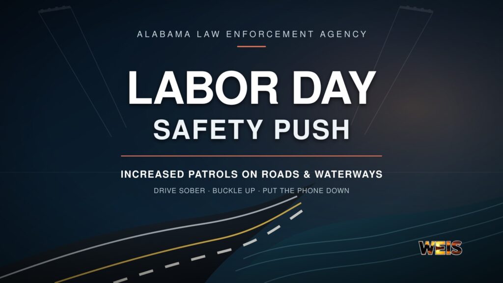 ALEA Labor Day safety push increases patrols on Alabama roads and waterways.