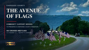 Avenue of Flags donations support 503 memorial crosses and American flags along U.S. Highway 411 between Centre and Leesburg.