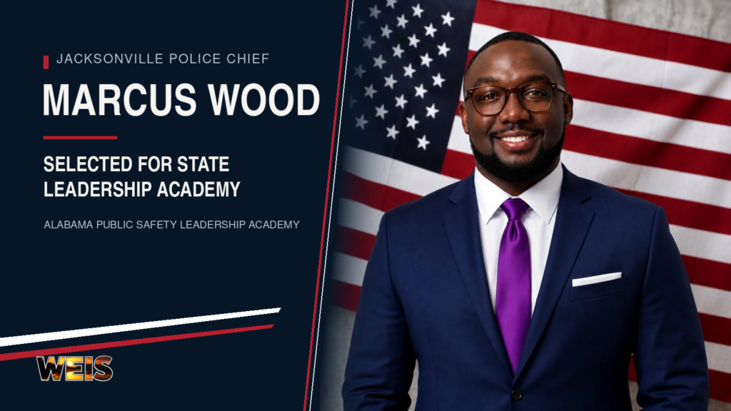 Marcus Wood leadership academy selection with American flag