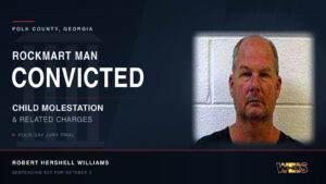Robert Williams conviction header featuring Robert Hershell Williams following a Polk County child molestation trial.