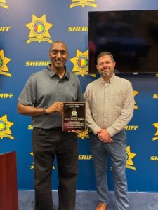 Calhoun County Deputy Michael Dobbins recognized following his retirement after more than 26 years of service.